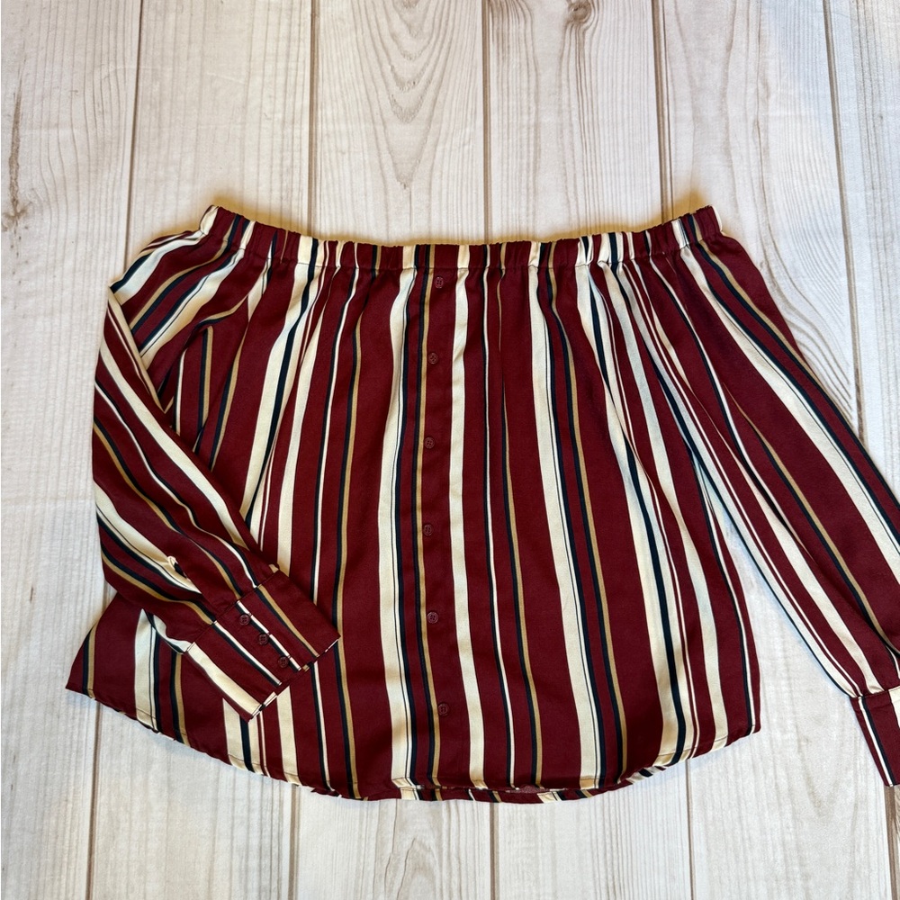 Striped Off-Shoulder Blouse